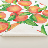 Couverture Sherpa Motif sans couture avec aquarelle fruit mandarin e (3/4)