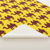 Couverture Sherpa Motif sans couture avec chameaux.  (3/4)