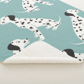 Couverture Sherpa Motif sans couture avec dalmate mignon (3/4)
