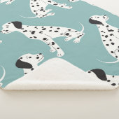 Couverture Sherpa Motif sans couture avec dalmate mignon (3/4)