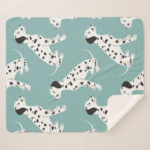 Couverture Sherpa Motif sans couture avec dalmate mignon (Devant (Horizontal))