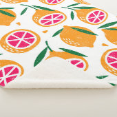 Couverture Sherpa Motif sans couture avec des fruits. Timbre texturé (3/4)
