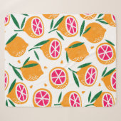 Couverture Sherpa Motif sans couture avec des fruits. Timbre texturé (Devant (Horizontal))