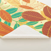 Couverture Sherpa Motif sans couture avec feuilles d'automne  (3/4)