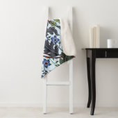 Couverture Sherpa Motif sans couture avec fleurs dans le style art d (En situation)