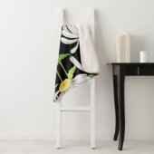 Couverture Sherpa motif sans couture avec fleurs d'été (En situation)