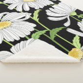 Couverture Sherpa motif sans couture avec fleurs d'été (3/4)