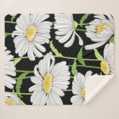 Couverture Sherpa motif sans couture avec fleurs d'été (Devant (Horizontal))