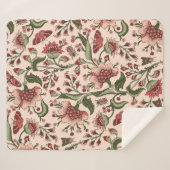 Couverture Sherpa Motif sans couture avec fleurs d'imaginaire, mur n (Devant (Horizontal))