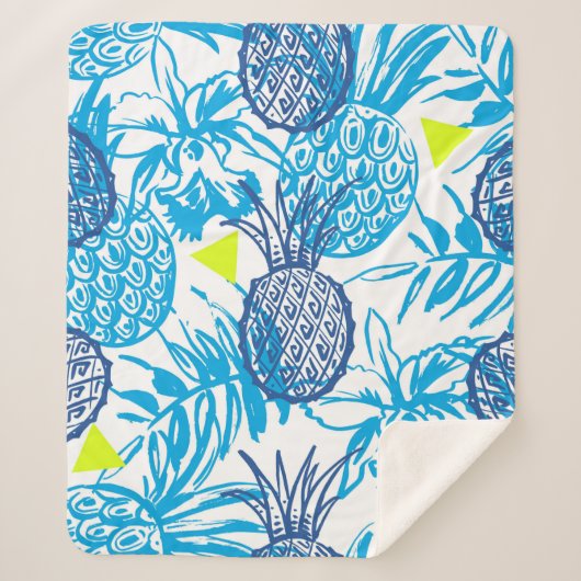 Couverture Sherpa Motif sans couture avec motif tropical (Devant)