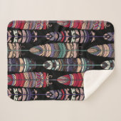 Couverture Sherpa Motif sans couture avec plumes d'oiseaux. L'art tr (Devant (Horizontal))