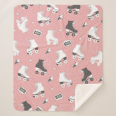 Couverture Sherpa Motif sans couture avec roulettes et cassette t (Devant)