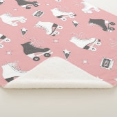 Couverture Sherpa Motif sans couture avec roulettes et cassette t (3/4)