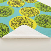 Couverture Sherpa Motif sans couture avec tranches de citron. illust (3/4)