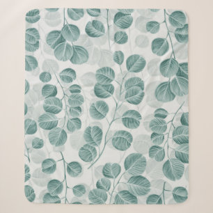 Couverture Sherpa Motif sans couture botanique avec graphique vintag
