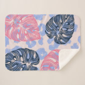 Couverture Sherpa Motif sans couture dans la jungle sauvage, arrière (Devant (Horizontal))