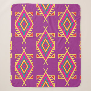 Couverture Sherpa Motif sans couture dans le style boho. L'ornement