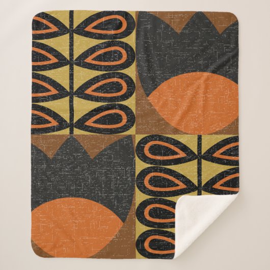 Couverture Sherpa motif sans couture dans le style scandinave. Réini (Devant)