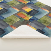 Couverture Sherpa Motif sans couture de couleurs bloquées unique (3/4)