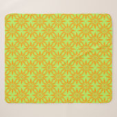 Couverture Sherpa Motif sans couture de fleurs vertes orange (Devant (Horizontal))