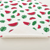 Couverture Sherpa Motif sans couture d'été à pastèque tropicale (3/4)