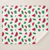 Couverture Sherpa Motif sans couture d'été à pastèque tropicale (Devant (Horizontal))