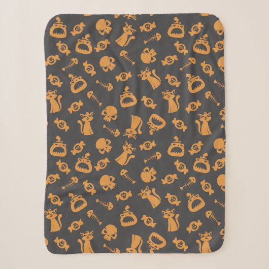 Couverture Sherpa Motif sans couture effrayant C (Style : 2) (Devant)