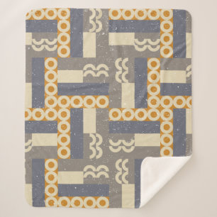 Couverture Sherpa Motif sans couture géométrique de style rétro. Mod