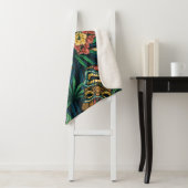 Couverture Sherpa Motif sans couture Hawaiian tropical avec t (En situation)