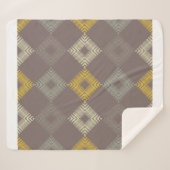 Couverture Sherpa motif sans couture pois. Mosaïque de figu ethnique (Devant (Horizontal))