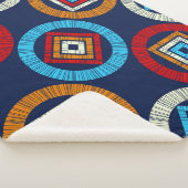 Couverture Sherpa motif sans couture pois. Mosaïque de figu ethnique (3/4)