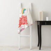 Couverture Sherpa Motif sans couture représentant des dinosaures col (En situation)