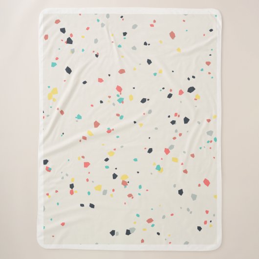 Couverture Sherpa Motif sans couture Terrazzo Speckle (Devant)