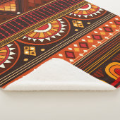 Couverture Sherpa Motif sans couture tribale. (3/4)