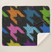 Couverture Sherpa Motif sans dent de Hounds. Imitation d'un texte (Devant (Horizontal))