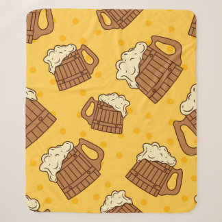 Couverture Sherpa Motif sans joint avec Mugsbeer en mousse de bois,
