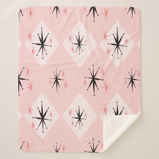 Couverture Sherpa Motif sans soudure à l'ère atomique inspiré de (Devant)