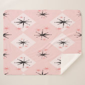 Couverture Sherpa Motif sans soudure à l'ère atomique inspiré de (Devant (Horizontal))