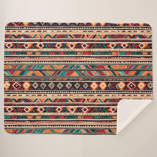 Couverture Sherpa motif sans soudure avec éléments, sans soudure eth (Devant (Horizontal))