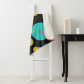 Couverture Sherpa motif sans soudure géométrique des années 80 avec  (En situation)