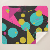 Couverture Sherpa motif sans soudure géométrique des années 80 avec  (Devant (Horizontal))