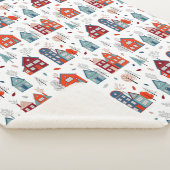 Couverture Sherpa Motif scandinave d'art populaire de Chambre (3/4)