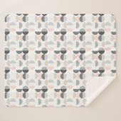 Couverture Sherpa Motif scandinave de demi-cercle de style (Devant (Horizontal))