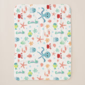 Couverture Sherpa motif Sea World (Devant)