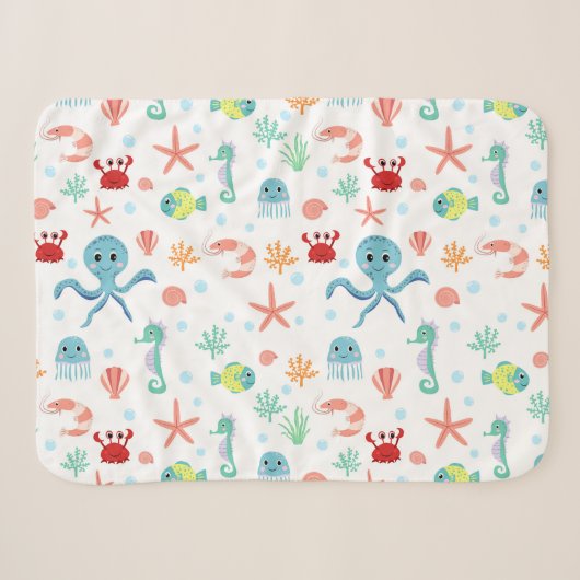 Couverture Sherpa motif Sea World (Devant (Horizontal))