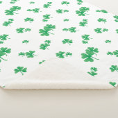 Couverture Sherpa Motif Shamrock irlandais vert dégradé (3/4)