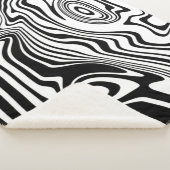 Couverture Sherpa Motif Sherpa Blanket en noir et blanc (3/4)