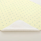 Couverture Sherpa Motif simple crème et bleu clair Polka (3/4)