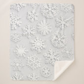 Couverture Sherpa Motif Snowflake (Devant)