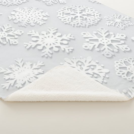 Couverture Sherpa Motif Snowflake (3/4)